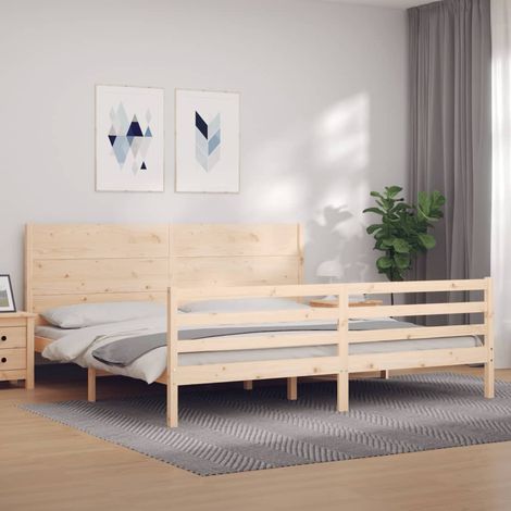 Massivholzbett mit Kopfteil 200x200 cm vidaXL (1/5)