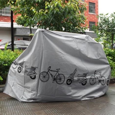 Housse de vélo imperméable - Protection UV - Anti-pluie - Universel - Gris (1/4)