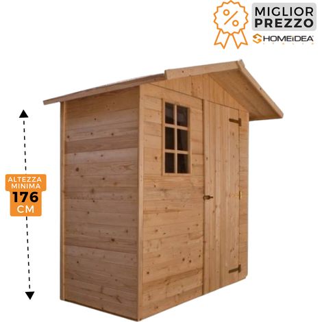 Casetta 222 x 112 cm in legno H 176  Si (+â‚ 35,00) - Tegola Canadese Rossa (+â‚ 90,00) - Si