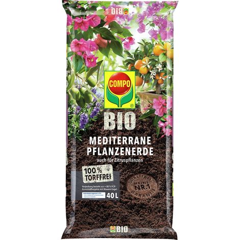 COMPO BIO Mediterrane Pflanzenerde torffrei - 40 Liter