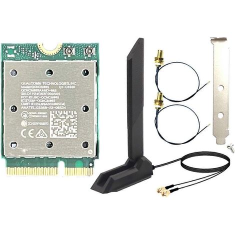Carte Wi-Fi sans fil tri-bande QCNCM865 Bluetooth 5.4 2,4 GHz/5 GHz/6 GHz avec antenne pour Windows 11 (1/5)
