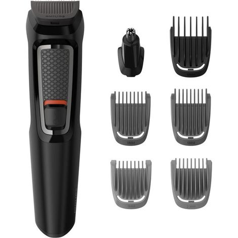 Philips, Multigroom Series 3000 MG3721-14, Tagliacapelli Nero, KIT Multiuso