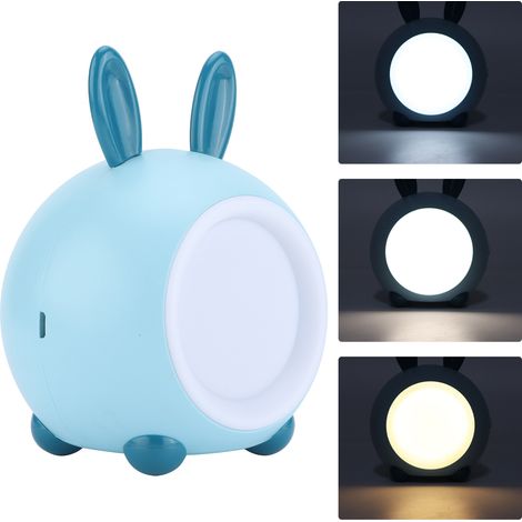 Veilleuse de chevet créative, lampe de chevet USB sur pied XY010T, bleu lapin (1/5)