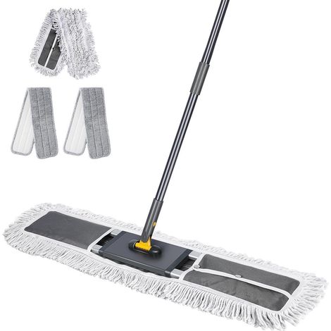 Serpillière plate professionnelle 90cm avec 3 lingettes interchangeables (1/5)