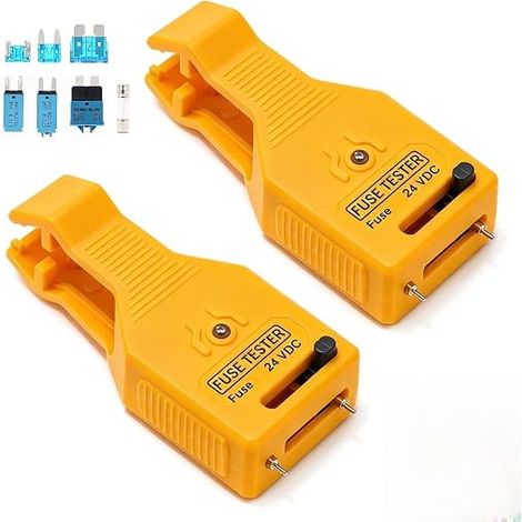 Lot de 2 testeurs de fusibles, 12 V/24 V, extracteur de fusibles multifonctions pour voiture, outil de retrait avec indicateur de test LED (1/5)
