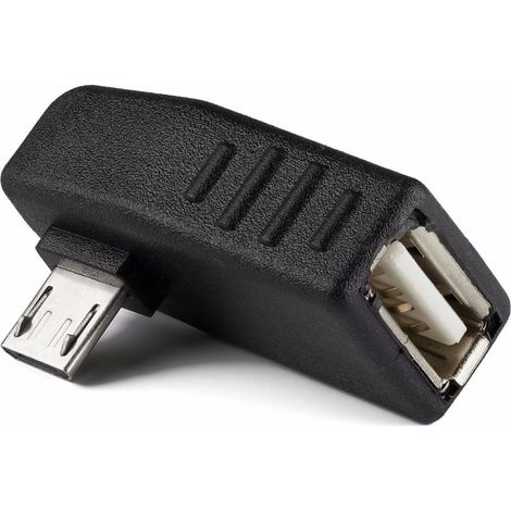 New 90-degree angled micro USB male to USB female adapter, side-angled micro USB OTG adapter (1/5)