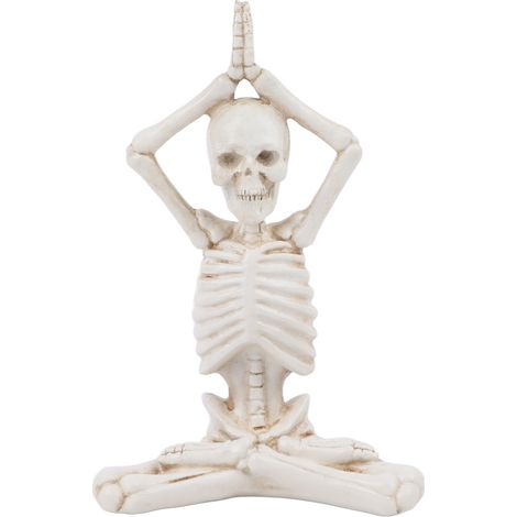 Figurines Squelettes Sculptées Décorations Halloween Effrayantes pour Maison Hantée Ambiance Macabre Padmasana (1/5)
