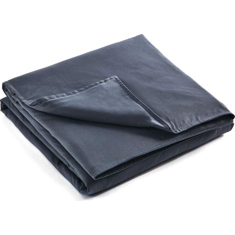 Housse de Couette de 152,4 x 203,2 cm pour Couverture lestée - Coton 180 g/m² - Gris foncé (1/5)