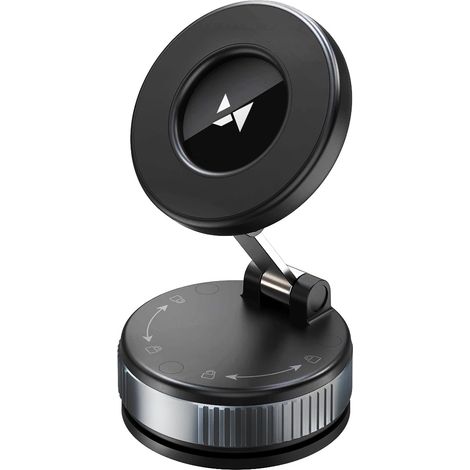 Supporto magnetico per auto da cruscotto e parabrezza - nero (1/5)