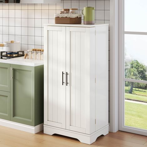 meuble rangement haut 120x60x40 cm MDF blanc cuisine OKMYHOME (1/5)