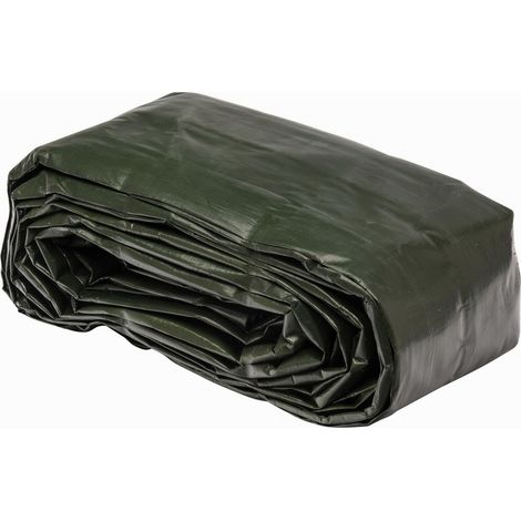 Werka Pro – Bâche de protection 10 x 15 m – 240 g/m² – Anti-UV 3% – Œillets tous les 50 cm – Pour protection bois et véhicules - PRO 10 X