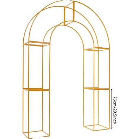 Hochzeitsbogen, elegantes Design, vielseitig für verschiedene Veranstaltungen, Gold (1/2)