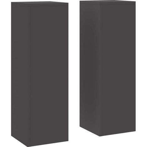 Maison Exclusive - Pflanzenständer 2 pcs Schwarz 24 x 24 x 75 cm