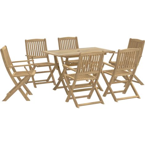 Maison Exclusive - Set da Pranzo da Giardino 7 pz in Legno Massello di Acacia