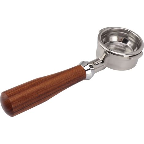 Porte-filtre sans fond 58 mm, 2 oreilles, en acier inoxydable, poignée en bois, accessoire détachable pour machine à café Breville Série 9 E Classic Rosewood