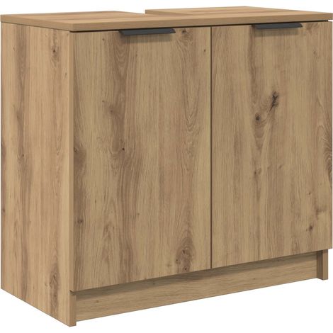 Maison Exclusive - Gabinete de Baño con puerta Roble artesanal 64