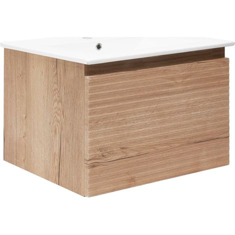 Naturel Mobile bagno con lavabo Savona Natural 78x43x44,8 cm halifax oak matt (SAVONA80DH)