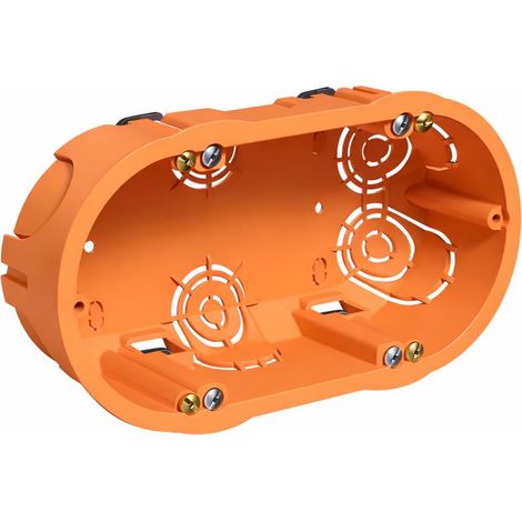 WEBMATEL Caja Empotrar Doble para Mecanismos de Pladur Diámetro 67x45mm ABS IK07 IP20 (1/3)