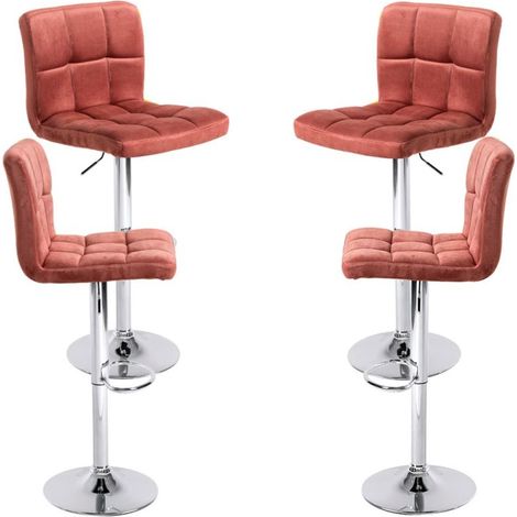 Packs Taburetes Cocina - Pack 4 Taburetes Casper Terciopelo - Rosa (1/5)