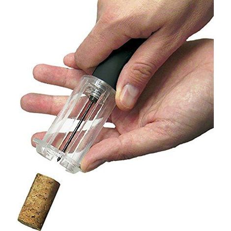 Tire-bouchon à pression - VinBouquet - FID010 - Couleur gris - 1 pièce - Pratique et efficace (1/3)