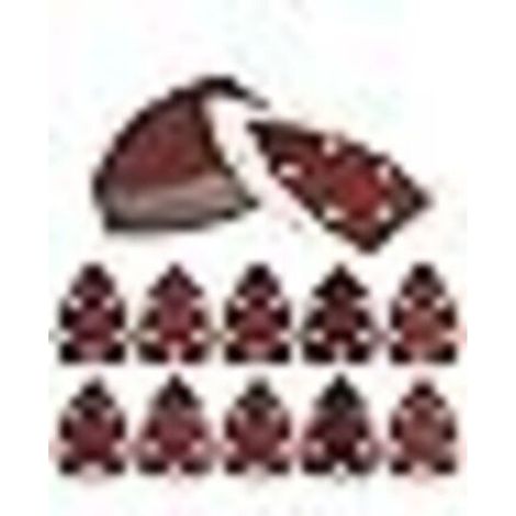 60 Pièces Triangles de Ponçage, Papier de Verre Papier Poncage Mouse, 5 Trous Feuilles Abrasives, Papier a Poncer pour Ponceuses Multiples Ponceuse Triangulaire, Grain P40/80/120/180/240/320 (1/5)