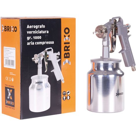 Aerografo pistola spray per verniciare con serbatoio inferiore lt 1 Brixo (1/2)