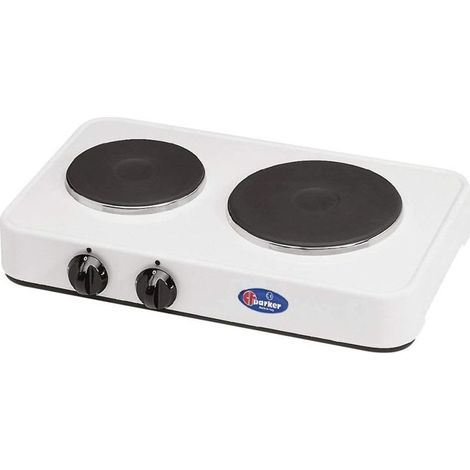 CFParker 5322P Fornello Elettrico 2 Piastre Ø145 180 mm 1000W 1500W 4.9 Kg colore Bianco