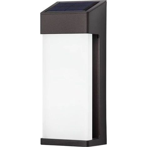 SABIR Solar-LED-Außenwandleuchte – Warmweiß – 10 lm – Aluminiumgehäuse (1/5)