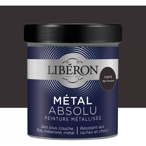 Peinture Libéron Métal Absolu Mat poudré Fonte 0,5 L