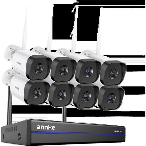 Sistema de videovigilancia, resolución de 5MP, visión nocturna de hasta 100 pies, NVR de 16 canales, 8 cámaras, No (1/2)