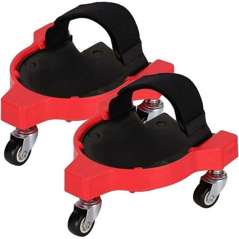Tigrezy - Ginocchiera scorrevole multifunzionale con ruota universale - Rosso-29,5228,8 cm-2 pezzi