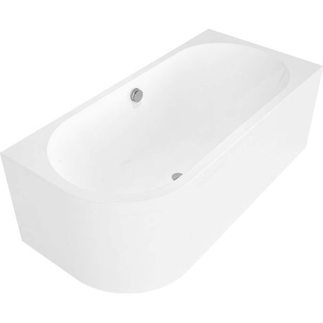 Polysan Monolith - Bañera asimétrica Astra R, 160x75x60 cm, diseño de derecha, blanco 34611M