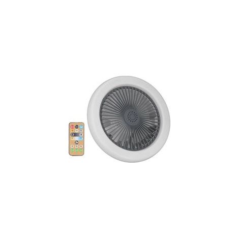 Ventilateur de Plafond avec Lumière, 30W Lampe de Ventilateur E27 LED Dimmable Timing avec Télécommande, Silencieux Ventilateur de Plafond 3 Wind Speed pour Chambres Coucher Salle Manger (1/4)