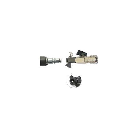 Buse de nettoyeur haute pression en acier inoxydable 6,35 mm à connexion rapide 2320 psi pour Karcher pour Bosch, Nilfisk, cinq embouts de pulvérisation pour voiture, terrasse, allée, jardin (1/5)