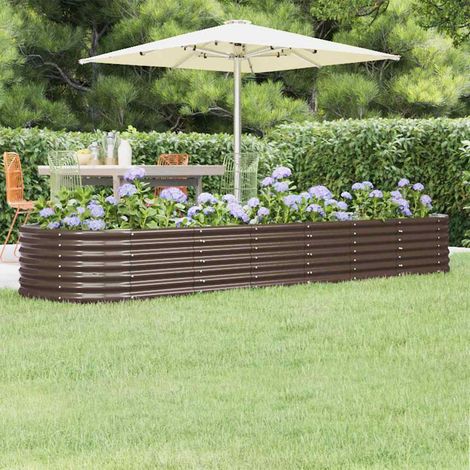 Lit surélevé de jardin Acier galvanisé marron (1/5)