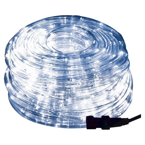 Serpiente de luz de 20 metros, blanca fría, con 480 LED y programador IP44.
