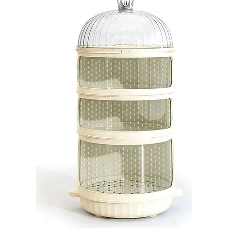 Boîte de conservation alimentaire anti-poussière, récipient multifonctionnel et hermétique pour l'été, 4 compartiments (1/5)