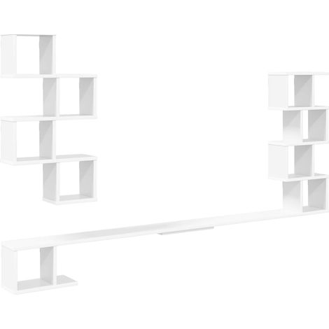 Estante de TV Montado en la Pared Blanco 200 x 15 x 94 cm vidaXL (1/5)