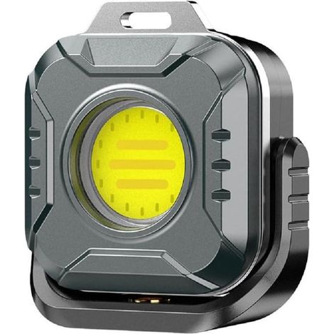 Mini lampada da lavoro magnetica da 500 lumen ricaricabile, ideale per riparazioni auto, campeggio, emergenze e officine. (1/5)