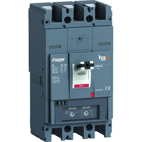 Disjoncteur h3+ P630 TM 3x400A 50kA - HAGER HMW400DR