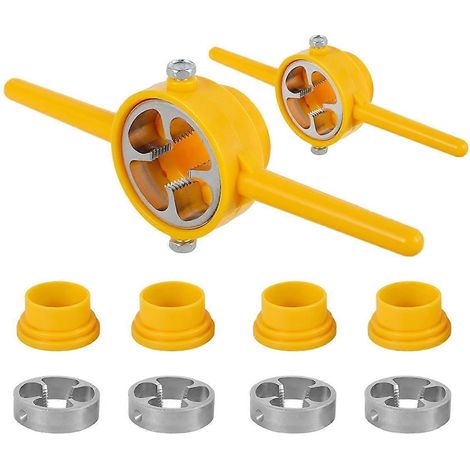 6-teiliges NPT-Schneideisen-Set, PVC-Gewindeschneidwerkzeug, Rohrgewindeschneider-Werkzeug für Sanitärinstallationen