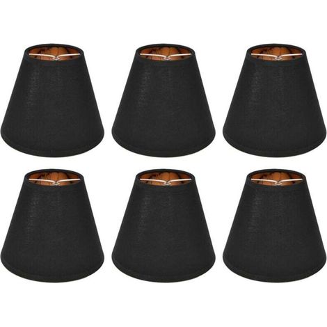 Abat-jour en tissu clipable – Lot de 6 pièces pour douille E14, idéal pour lampes de table, lustres, sol ou murales, décoration chambre (1/4)