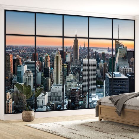 Papier peint panoramique Trompe l'oeil Verrière - New york - 130 cm x 82 cm (1/5)