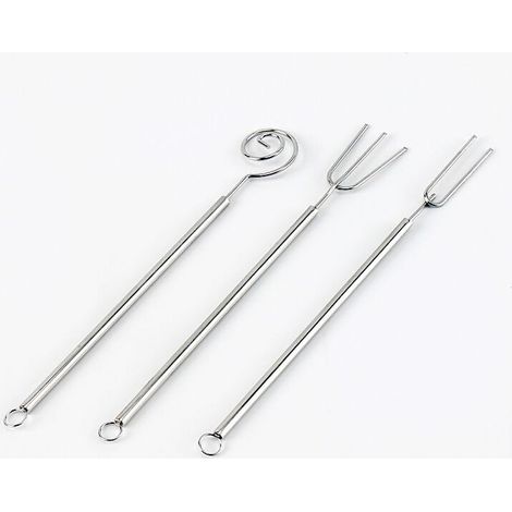 Pièces Fourchettes À Tremper Au Chocolat Ensemble En Acier Inoxydable Fourchettes À Fondue Écumoire Dessert Outils De Cuisson Pour La Maison DIY Décoration De Gâteaux (1/5)