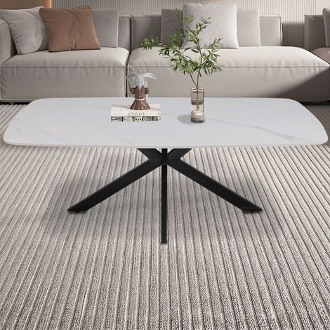 Table basse Helios 130 x 70 x 45 cm Blanc (1/5)