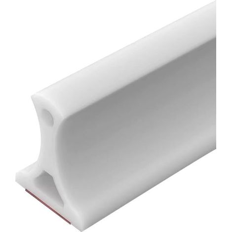 2 m Barre de seuil de douche autocollante 4 cm de haut Pliable Pour douche, sol, salle de bain et cuisine Blanc (1/5)