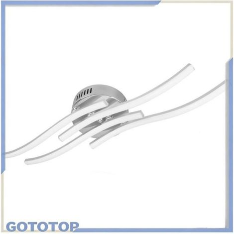 Lumière de plafond Spacnana Spacnana Plafonnier, Lumière Chaude en Fer et Aluminium, 25 W 3000 Lm, 4 luminaire plafonnier (1/5)