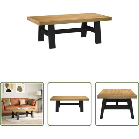 Table basse naturelle - Table basse NOAIN pieds en forme de A 120x60x40 cm massif pin (1/5)