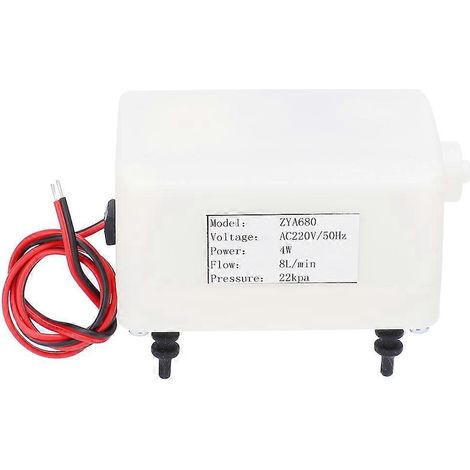 ZYA680 Mini-Luftpumpe, ultraleise, 4 W, 6–8 l/min, 15–25 kPa, AC/DC-Elektro-Aufblasgerät, 220 V