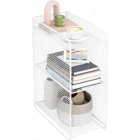 Scaffale Laterale in Metallo Robusto – Design Industriale Moderno, Struttura Durevole e Montaggio Facile – Ideale per Camera da Letto e Bagno (1/5)